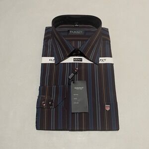 NEW GANT Mens Button Up Shirt Size EU 42 /175/100A Stripes Dress Shirt